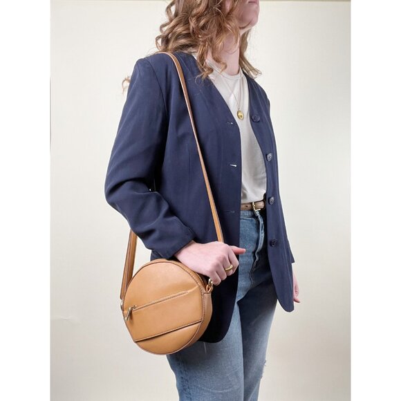 Vintage 100% Silk Oversized Blazer Jacket Coat Relaxed Loose Fit Preppy Academia - Picture 2 of 6